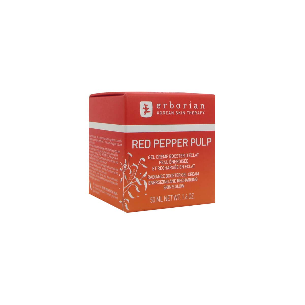 Erborian Red Pepper Pulp Hydrating & Energizing Gel - Facial Moisturizer for Brightened, Refreshed & Plumped Skin - Radiance Boosting Moisturizing Cream - Korean Skin Therapy