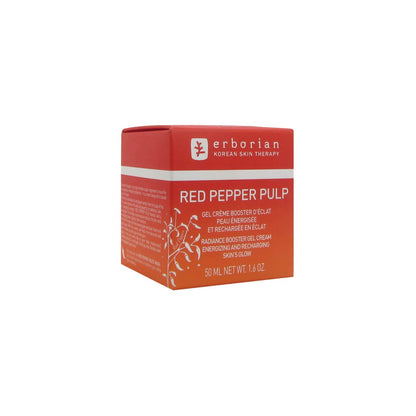 Erborian Red Pepper Pulp Hydrating & Energizing Gel - Facial Moisturizer for Brightened, Refreshed & Plumped Skin - Radiance Boosting Moisturizing Cream - Korean Skin Therapy