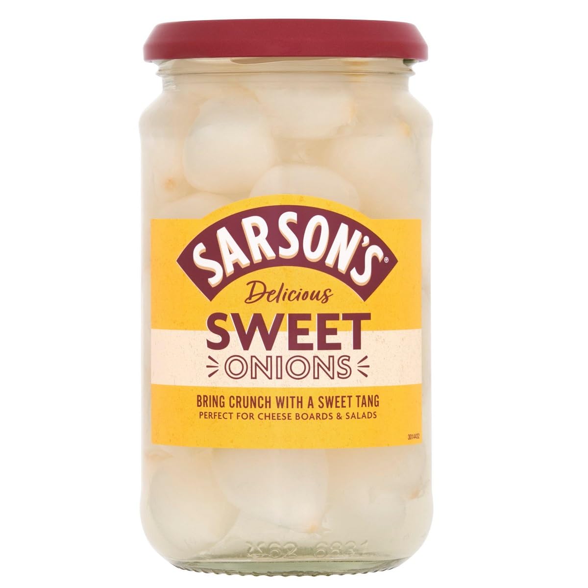 Sarson's Sweet & Mild Silverskin Onions 460g (Pack of 1)