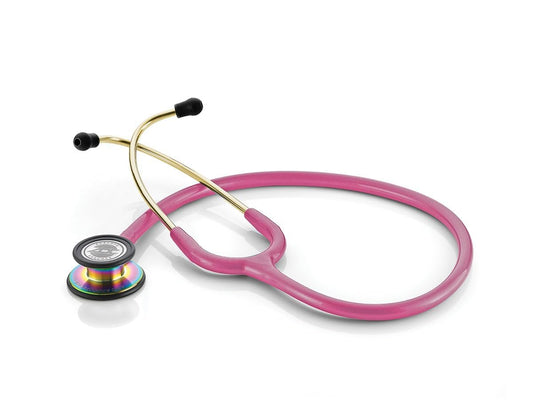 ADC Adscope 608 Convertible Clinician Stethoscope with Tunable AFD Technology, Adult Diaphragm and Adult Bell or Pediatric Diaphragm, 31 inch Length, Iridescent Metallic Raspberry