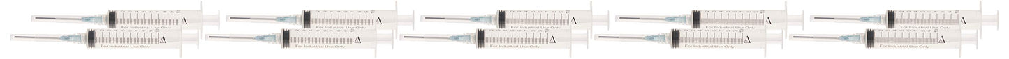 Duda Energy Syringepk010 Industrial Syringes with 15G x 1-1/2" Blunt Tip Fill Needle and Plastic Cover, 10 mL (Pack of 10)