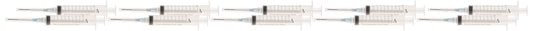 Duda Energy Syringepk010 Industrial Syringes with 15G x 1-1/2" Blunt Tip Fill Needle and Plastic Cover, 10 mL (Pack of 10)