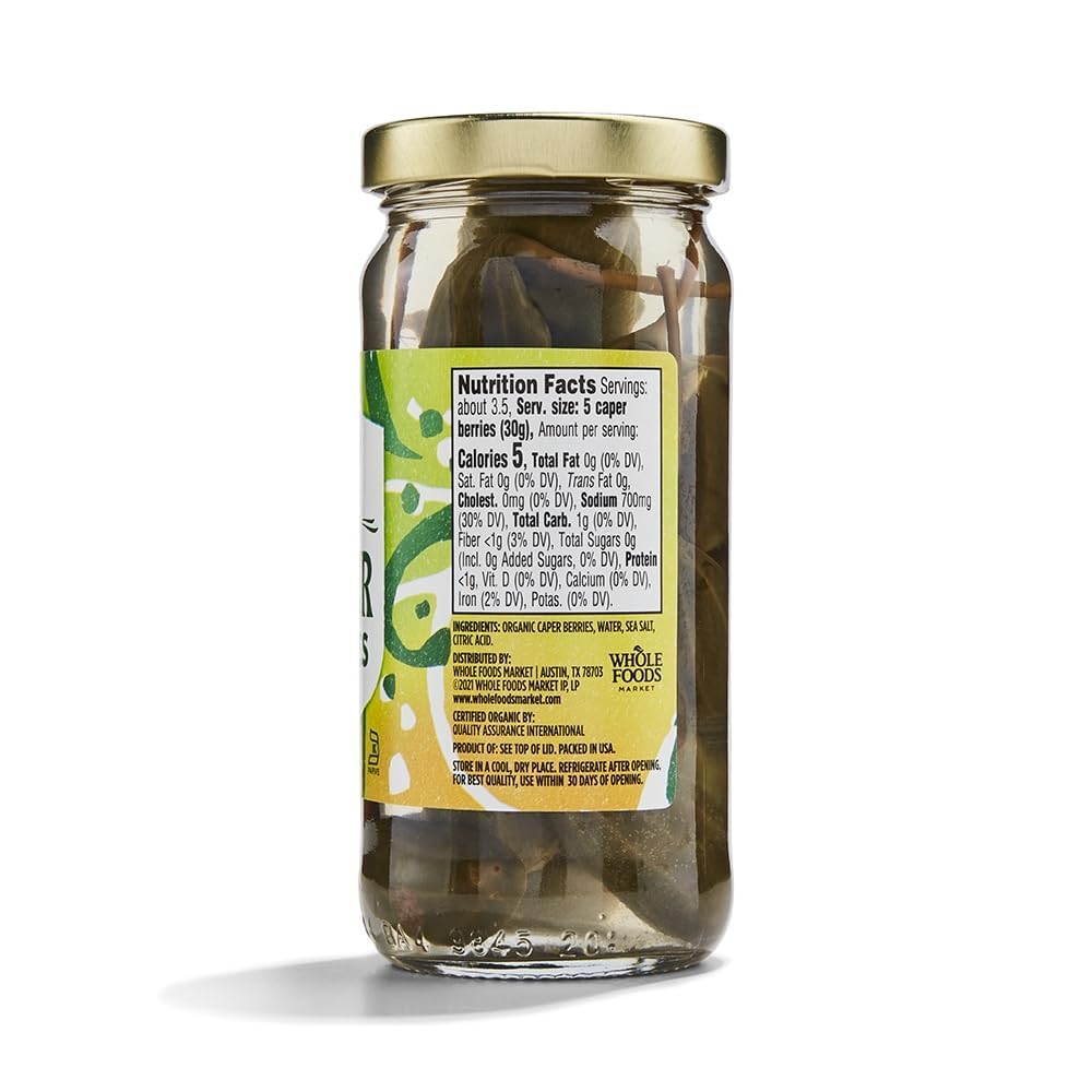 Whole Foods Market, Organic Caper Berries, 4 Ounce