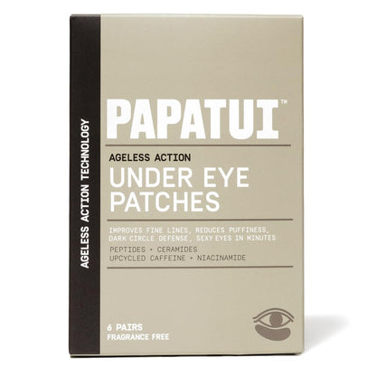 PAPATUI by Dwayne Johnson Fast-Acting Under Eye Patches for Men | Ageless Action to Reduce Puffiness, Dark Circles and Fine Lines | Made with Niacinamide, Hyaluronic Acid, Caffeine | 6ct