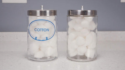 Grafco Glass Sundry Jar – Labeled 'Cotton' – Medical Dressing Storage