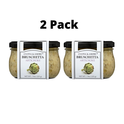 Cucina & Amore Artichoke Bruschetta | Plant-Based, Vegan, Non-GMO, Kosher 7.9oz (2 Pack)
