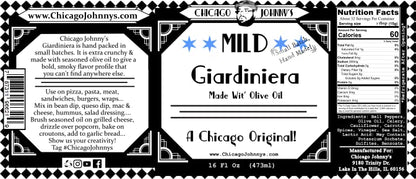 Gourmet Mild Giardiniera Hand Made In Olive Oil