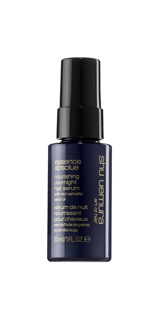 shu uemura art of hair Essence Absolue Nourishing Overnight Hair Serum - Hydrates and Detangles, Reduces Frizz and Enhances Shine, Lightweight Formula, 1 Fl Oz
