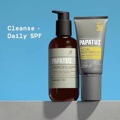 PAPATUI by Dwayne Johnson Hydrating Men's Face Moisturizer with SPF 30 | Unscented | Broad Spectrum Sun Protection | Lightweight Hydration | 2.5 fl oz (Pack of 2)