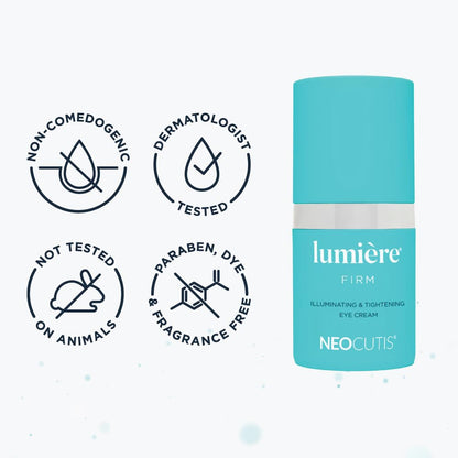 NEOCUTIS Lumiere Firm - Illuminating and Tightening, Anti-Aging Eye Cream - Brighten, Hydrate, and Soothe - for Dark Circles, Puffiness, and Wrinkle Prevention - Travel-Friendly - 15 ml / 0.5 fl oz