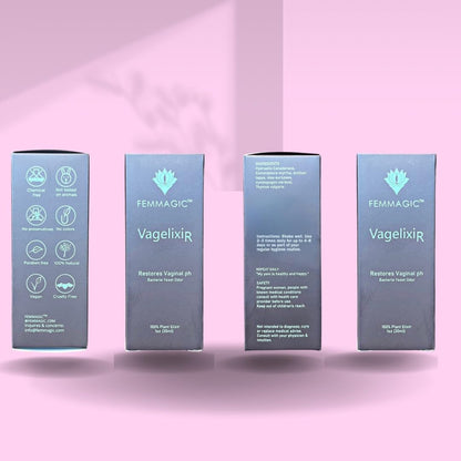Vagelixir Yoni Elixir – Restores pH Balance, Deodorizes & Moisturizes, Prebiotic, Organic Herbal Soothing Blend for Sensitive Vaginal Care, Toxin-Free Formula. EST. 2015