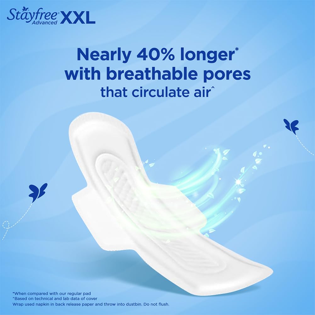 Stayfree Advanced Ultra-Comfort Napkins with Wings - 28 Pads (Extra Large)