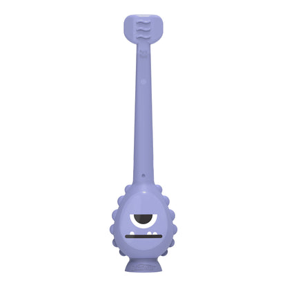Dr. Brown's ToothScrubber Toothbrush, Three-Sided Toddler Training Toothbrush for Ages 1-4 Years with Suction Cup Base and Color Changing Bristles