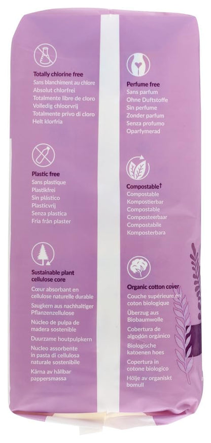 Natracare Maxi Pads Super with Organic Cotton Cover, 12 Count (Pack of 5)