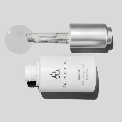 COSMEDIX Surge Hyaluronic Acid Booster Serum – Ultra-Hydrating Face Serum with Vitamin C & Niacinamide – Softens, Brightens & Moisturizes Skin for Fine Lines & Wrinkles – 30 ml / 1 fl oz