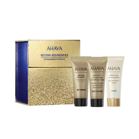 AHAVA Refresh & Hydrate Express Set – Includes Hyaluronic Acid Cream 15ml, Leave-On Mask 15ml, Mineral Shower Gel 40ml & Mineral Hand Cream 40ml – Complete Face & Body Hydration Kit