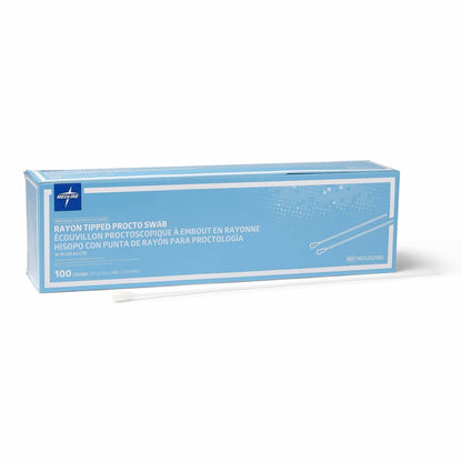 Medline Non-Sterile Proctoscopic Swabstick with Rayon Tip, Ideal for Medical Examinations, 16", Case of 500