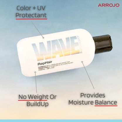 ARROJO RepHair Sulfate Free Shampoo – Hair Shampoo to Moisturize & Rehabilitate Hair - Moisturizing Shampoo w/Vitamin E, Chamomile – Shampoo for Color Treated Hair for Glossy Shine