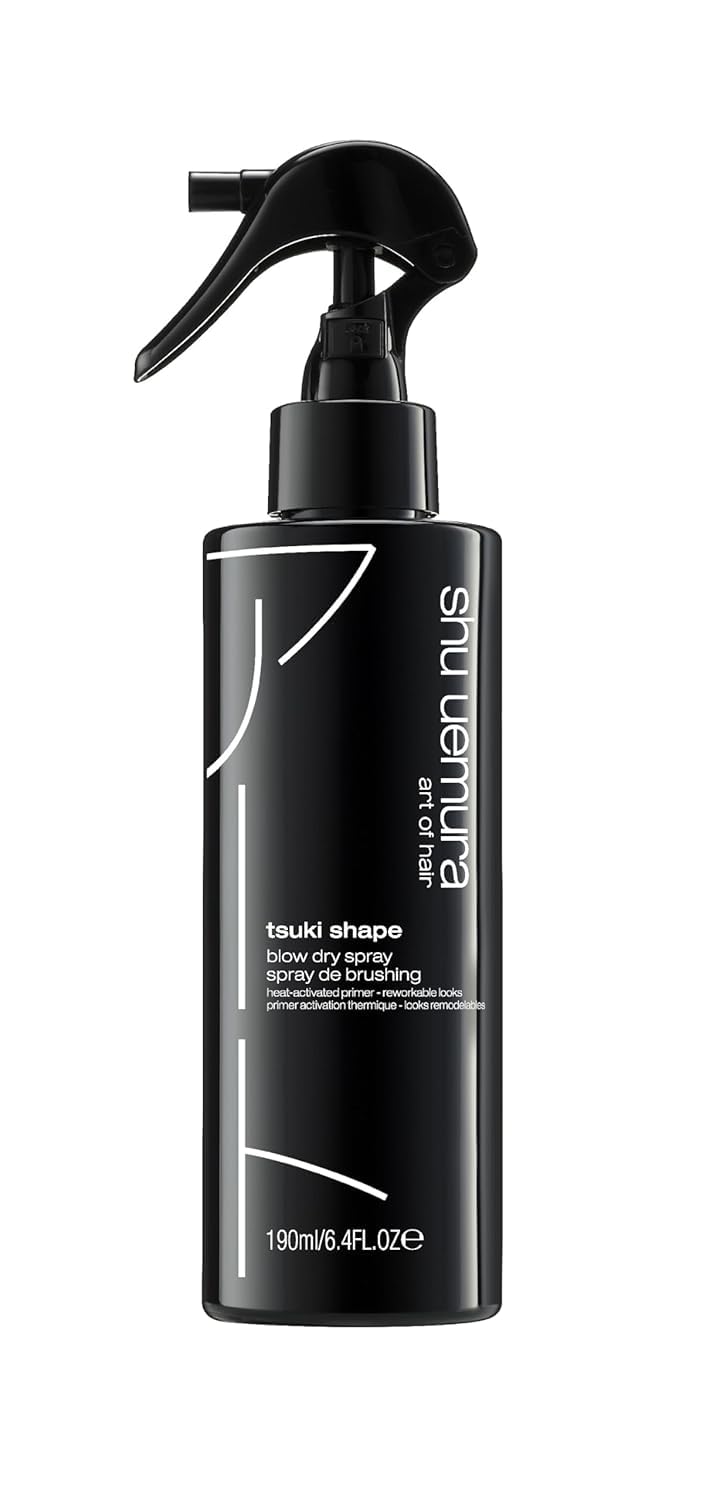 shu uemura art of hair Tsuki Shape Heat-Activated Blow Dry Spray - Styling Spray, Adds Volume and Definition, 6.4 Fl Oz