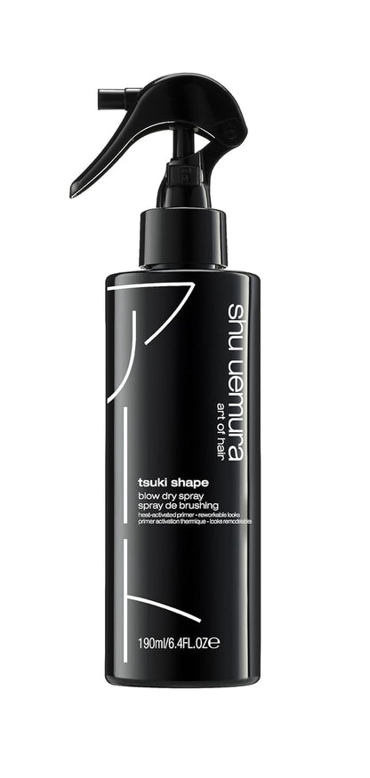 shu uemura art of hair Tsuki Shape Heat-Activated Blow Dry Spray - Styling Spray, Adds Volume and Definition, 6.4 Fl Oz