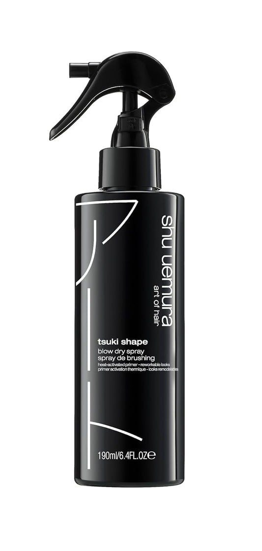 shu uemura art of hair Tsuki Shape Heat-Activated Blow Dry Spray - Styling Spray, Adds Volume and Definition, 6.4 Fl Oz