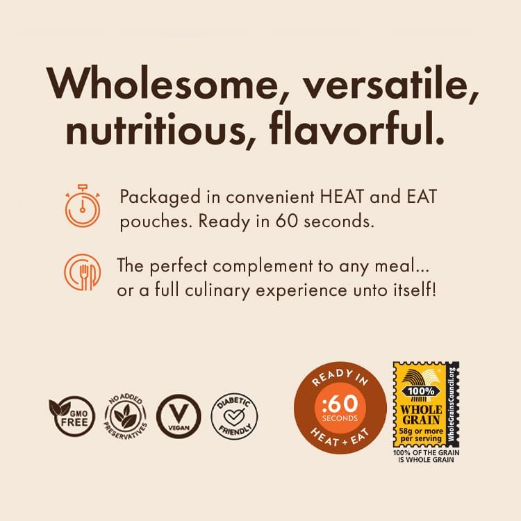 Harran Natural Whole Grain Bulgur Pilaf, Lentil Turmeric with Red Basil, Ready to Eat Healthy Superfood Meal, Non-GMO, No Preservatives, Vegan, Plant-Based Protein, 6.6 oz (Pack of 8)