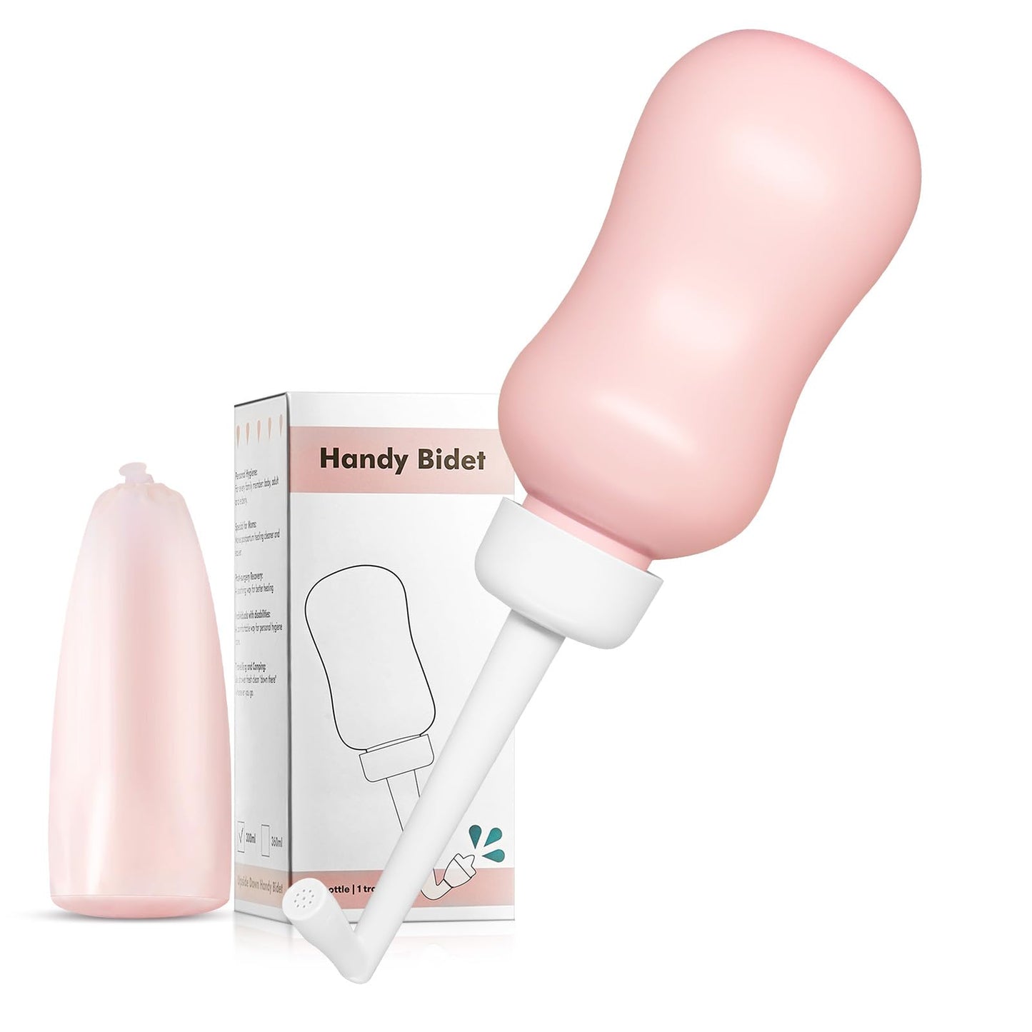 Peri Bottle for Postpartum Care, Upside Down Perineal Bottle for New Mom Postpartum Essential, Feminine Hygiene Care, 10 Oz Portable Bidet with Storage Bag for Postpartum Recovery