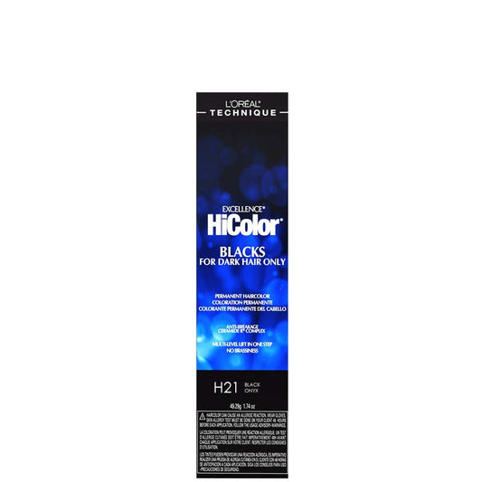 L'OREAL TECHNIQUE HiColor Violet & Blacks Permanent Hair Color - Anti-Breakage Ceramide R Complex, Multi-Lift with No Brassiness, For Dark Bases, Long Lasting Color