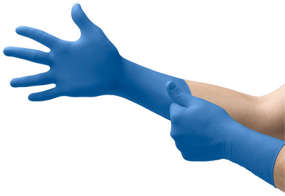 Ansell MICROFLEX SafeGrip SG-375 Exam Standard Gloves - Size L, Blue (Box of 50)