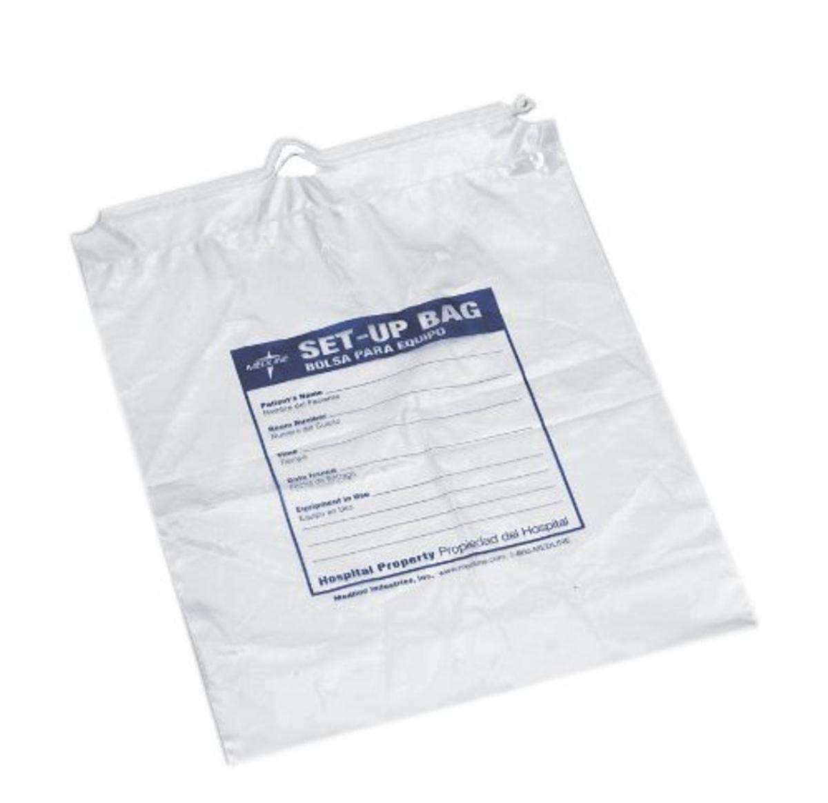 Medline Respiratory Patient Set-Up Bag, 12" x 16", Clear (Pack of 500)