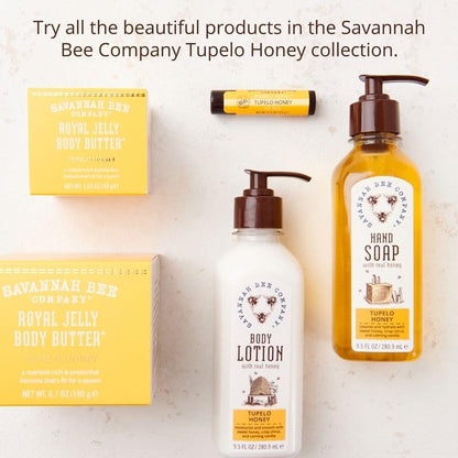 Savannah Bee Company Natural - Tupelo Honey Beeswax Lip Balm, 0.15-Ounce (Pack of 4)