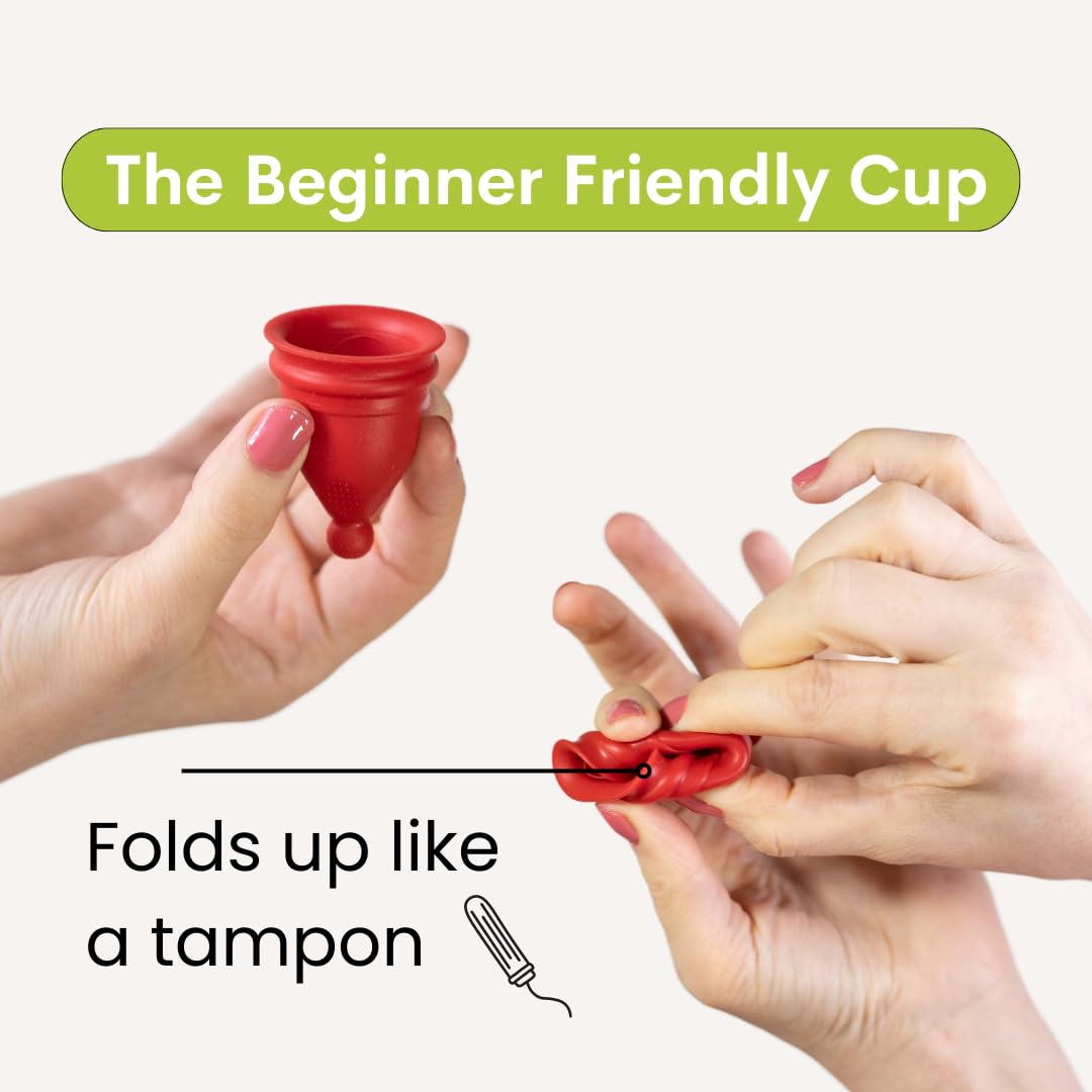 Bfree Menstrual Cup - Reusable Period Cup Leak-Free Eco-Friendly Tampon/Pad Alternative Feminine Hygiene Product for Menstruating Teens, Women