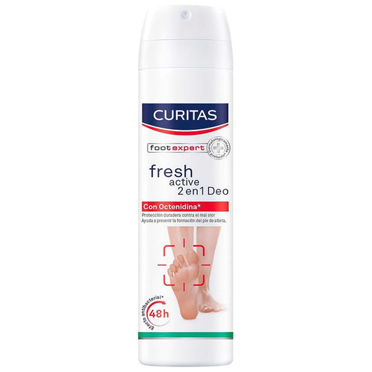 Henitara Curitas Fresh Active 2 in 1 Deodorant Spray for Pies with Octenidina, 150 ml, Unisex