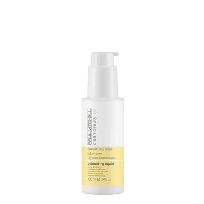 Paul Mitchell Clean Beauty Volumizing Liquid, Prime & Volumize, For All Hair Types, Especially Fine Hair, 3.4 fl. oz.
