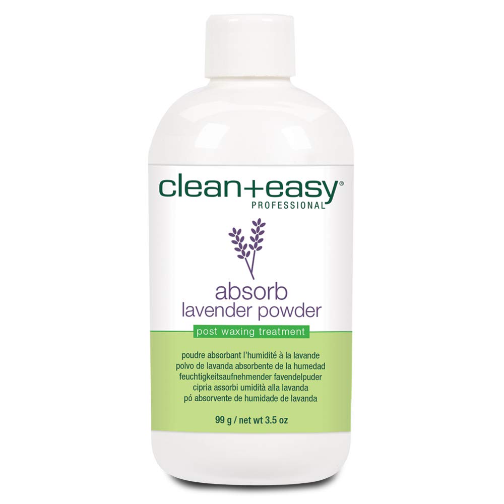 Clean + Easy Absorb Lavender Powder Pre Waxing Treatment | Moisture Absorbent Powder for Hair Removal, 3.5 oz