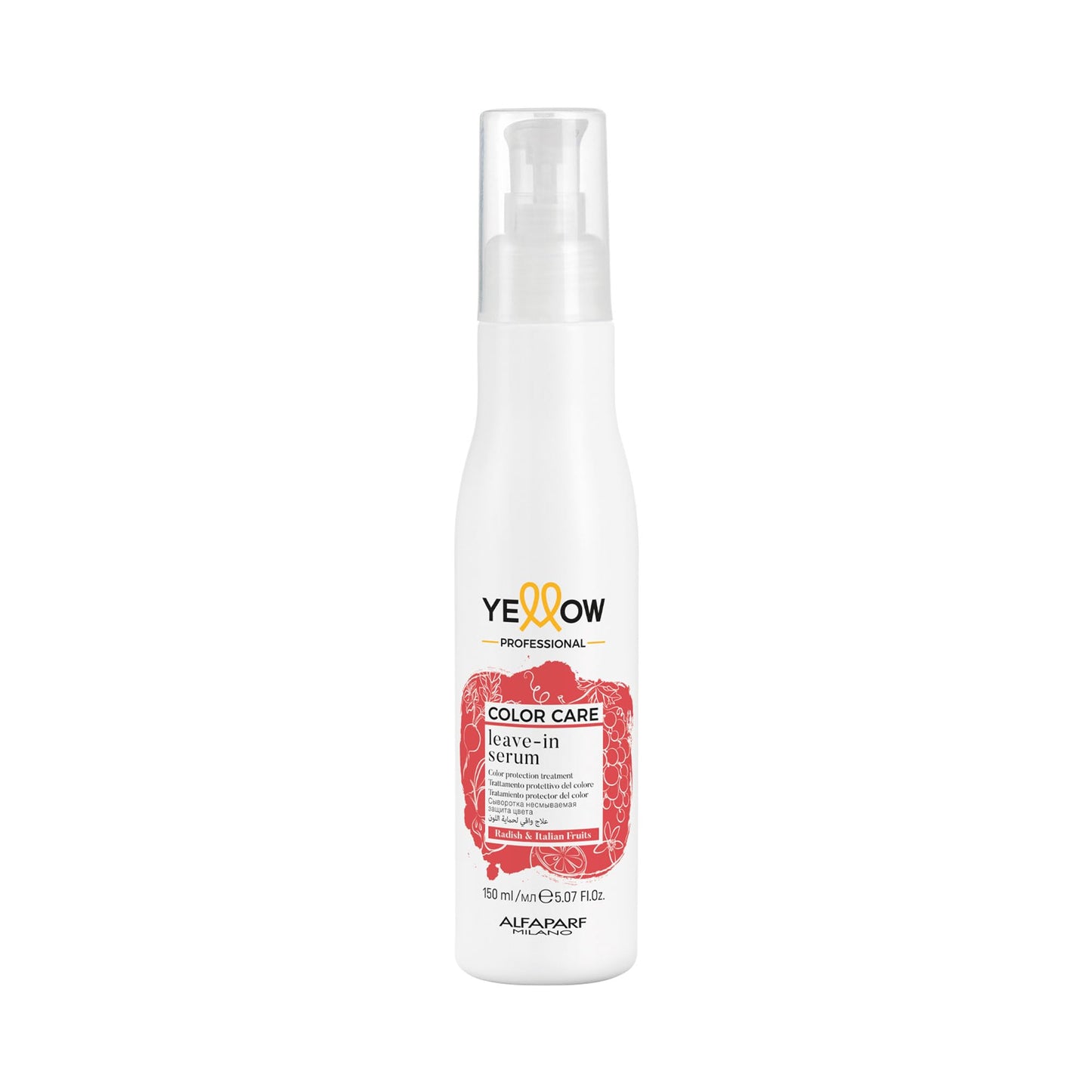 ALFAPARF MILANO Yellow Professional Color Care Leave-in Serum - Hair Color Protection - Prolongs Color Intensity and Shine - Keeps Hair Bright and Vibrant - Heat Protection (5.07 fl oz / 150ml)
