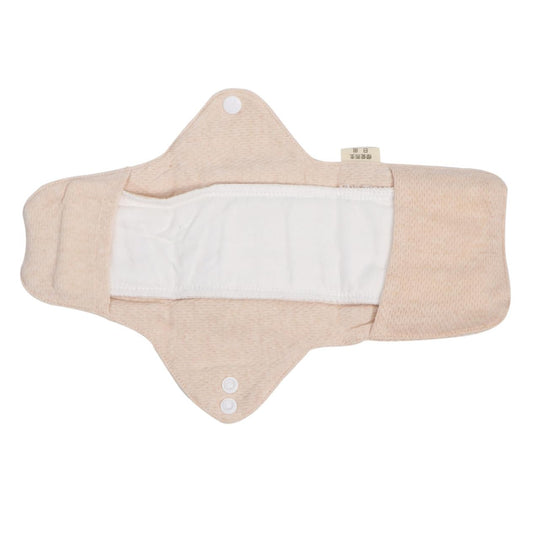 2pcs Reusable Menstrual Pads Portable Washable Sanitary Towels with Absorbent Organic Cotton Panty Liners for Womens Period and Postpartum Care