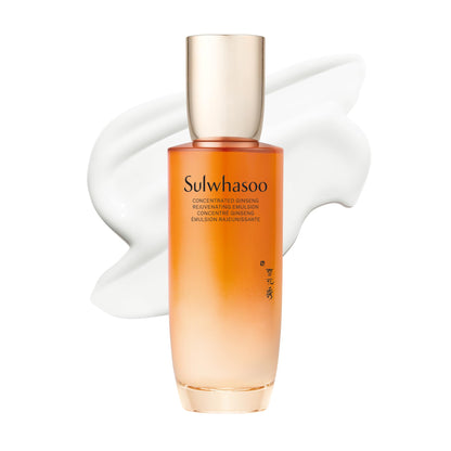 Sulwhasoo Concentrated Ginseng Rejuvenating Emulsion- Korean Ginseng & Peptide Face Lotion with Shea Butter to Help Smooth, Hydrate & Visibly Improve Wrinkes, 4.22 fl. oz.