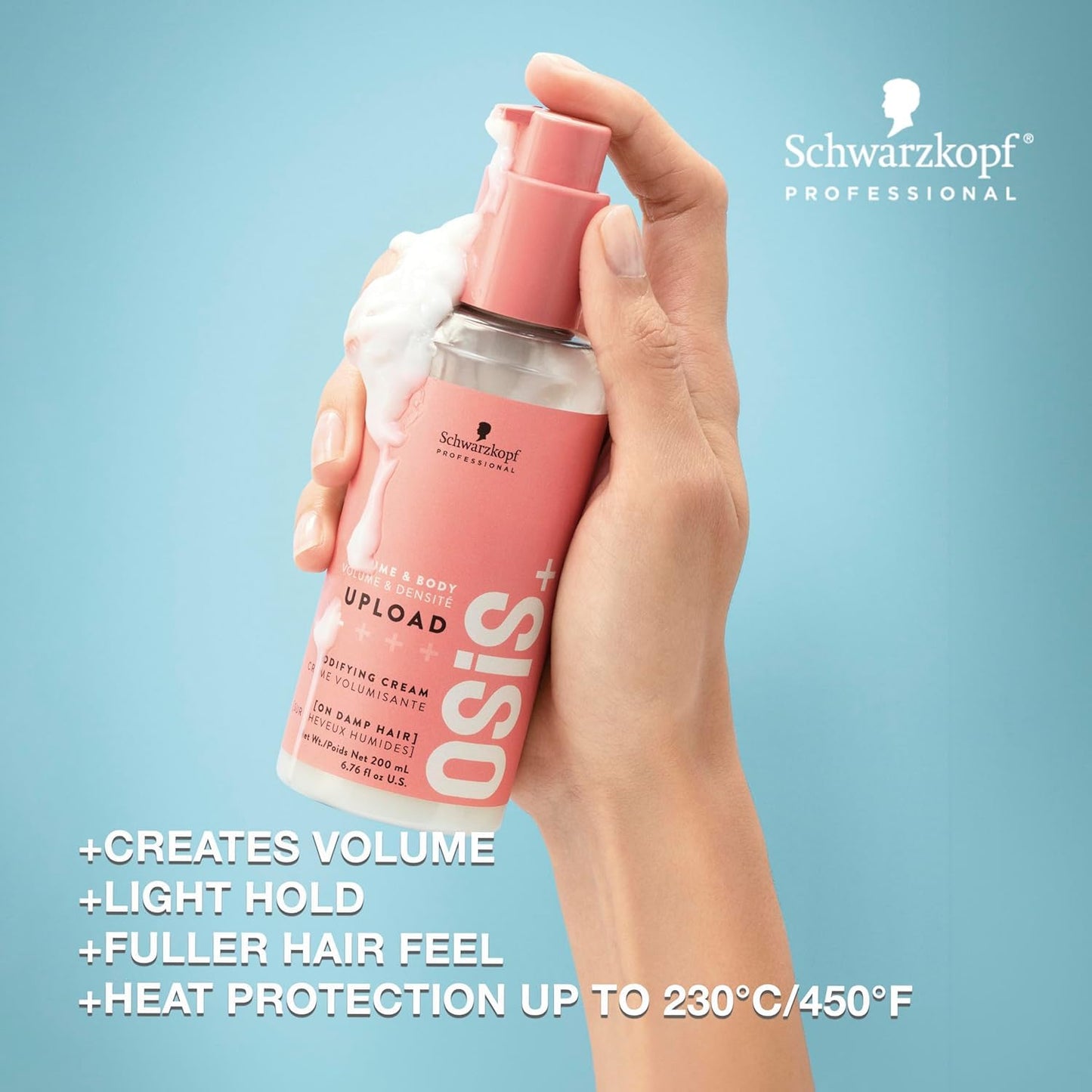 OSiS+ Upload Volume Cream - Lightweight Volumizing Treatment with Heat Protection