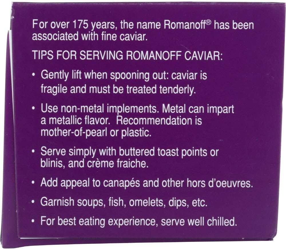 Romanoff Caviar, Black Lumpfish, 2 Oz., (Pack of 3)