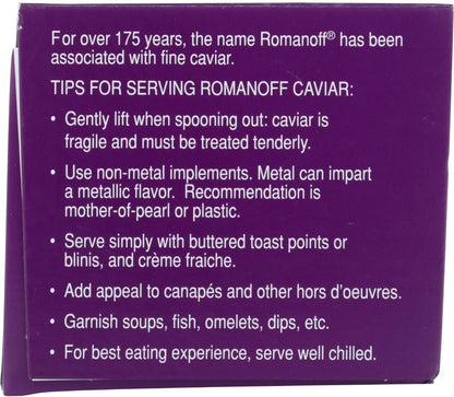 Romanoff Caviar, Black Lumpfish, 2 Oz., (Pack of 3)