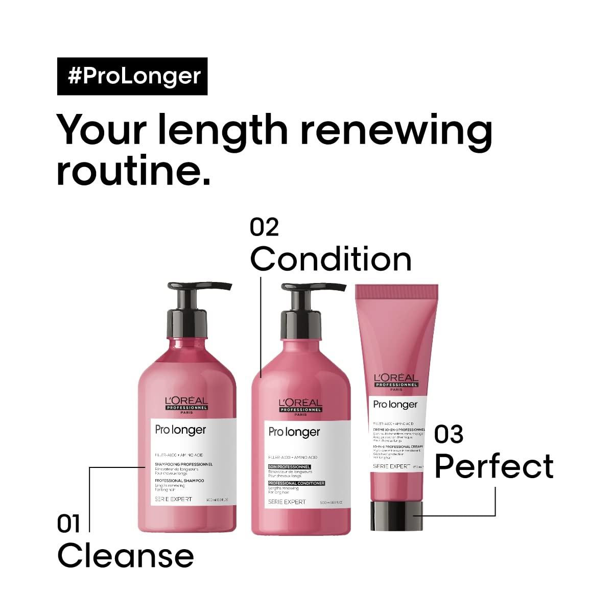 L'Oréal Professionnel Pro Longer Thickening Conditioner - Reduces Breakage & Appearance of Split Ends For Thin & Fine Hair Types, Adds Volume & Shine