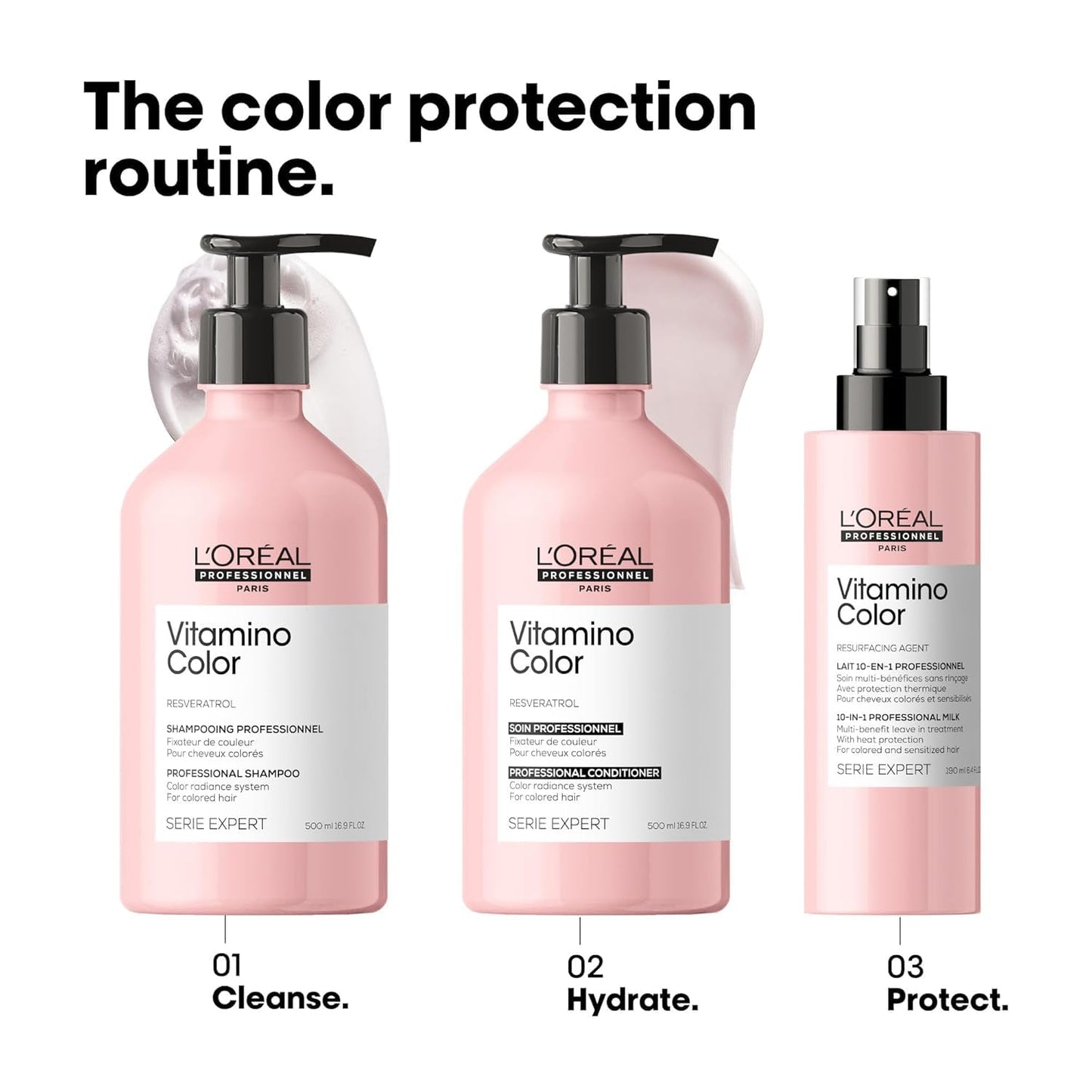L'Oréal Professionnel Paris Vitamino Color Conditioner - Protects & Preserves Hair Color, Ehances Shine & Vibrancy and Moisturizes & Detangles