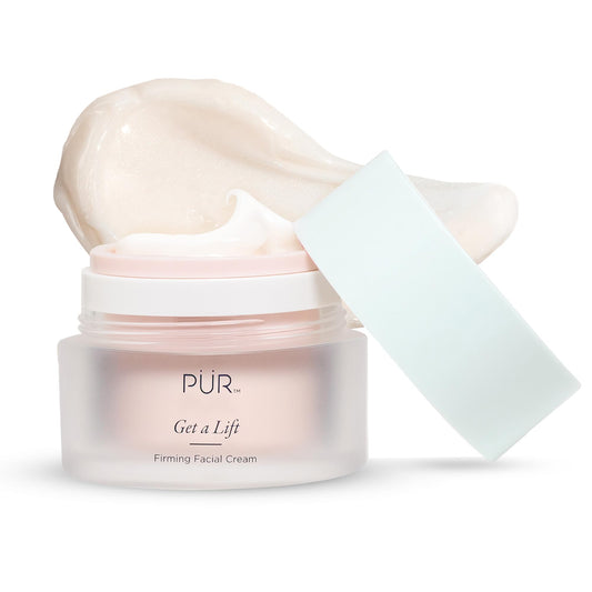 PÜR MINERALS Firming Facial Cream, Get a Lift by Triple-Action Lightweight Moisturizer for Face & Neck Tightens Sagging Skin & Restores Firmness for Fine Lines & Wrinkles - Non-Greasy & Gluten Free