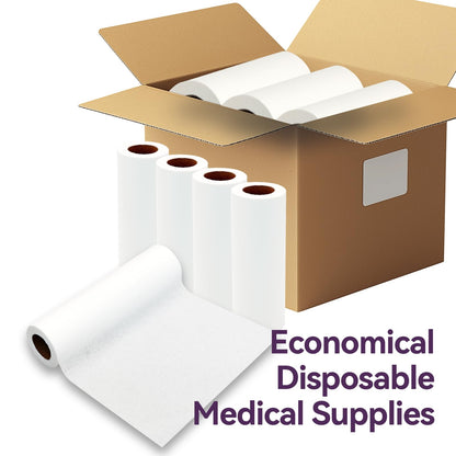 Jointown Headrest Paper Rolls, 8.5" x 125' -25 Pack -Crepe Absorbent Disposable Face Cradle Surface Paper Spool for Medical, Exam and Chiropractic Tables