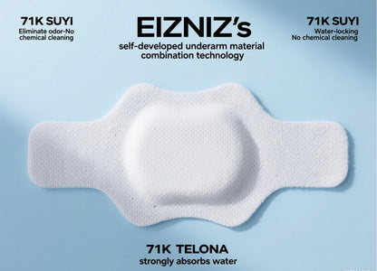 Women's Underarm Sweat Pad, White Invisible Mesh Fabric, High Elasticity, Chemical-Free Deodorizing Protection, Moisture-Wicking Comfort Design (OFFWHITE, L)