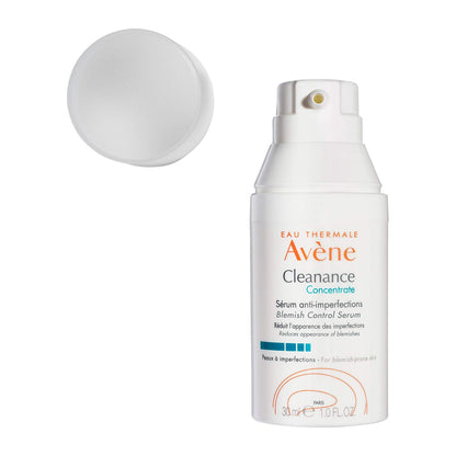 Avène Cleanance Concentrate Blemish Control Serum, clarifying water-gel, fragrance and silicone free, For acne-prone skin, airless pump, 1 fl. oz.