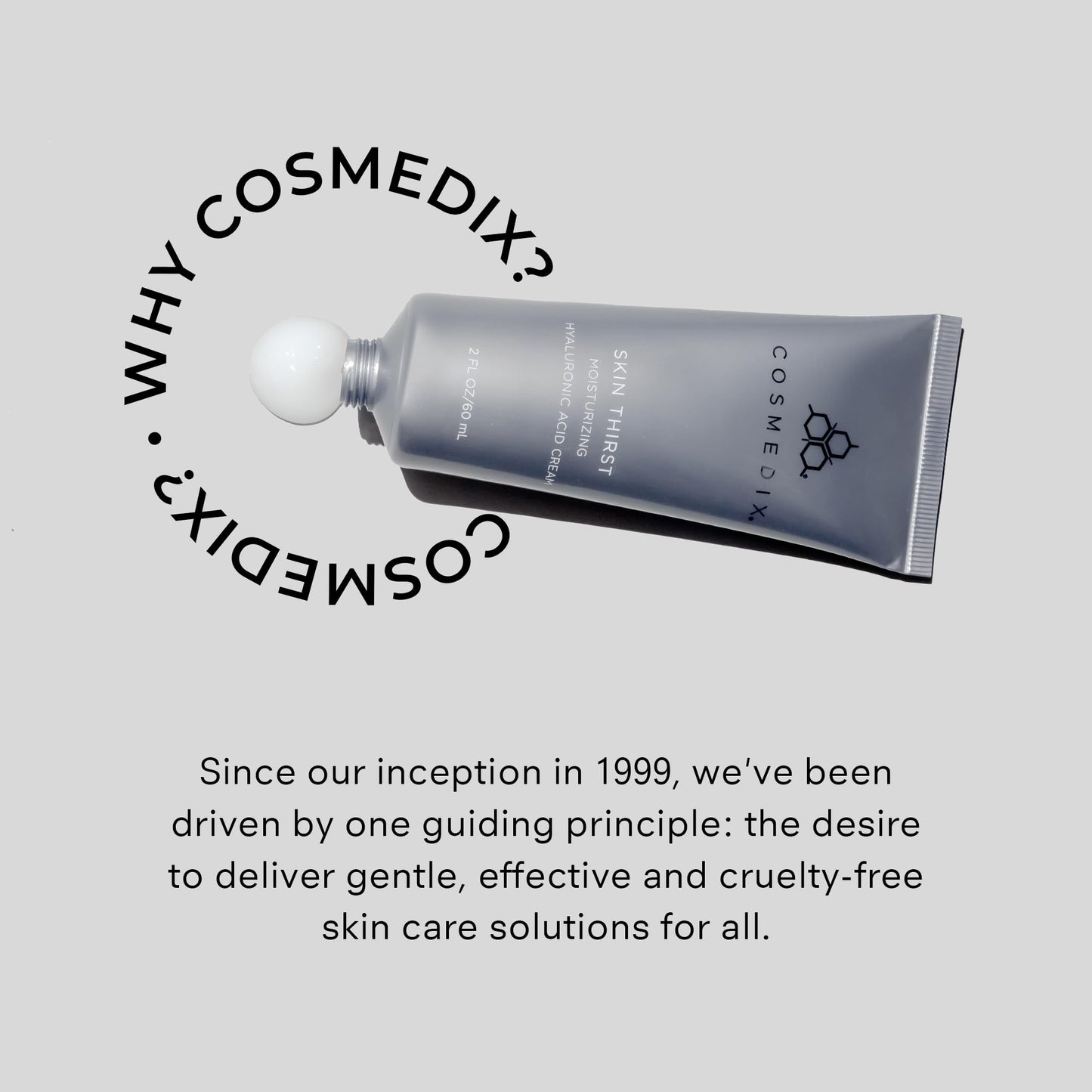 COSMEDIX Skin Thirst Hyaluronic Acid Moisturizer Face Cream - Hydrating Face Lotion & Make Up Primer for Pores, Wrinkles & Fine Lines - Daily Facial Skin Care for Softer, Smoother & Vibrant Skin