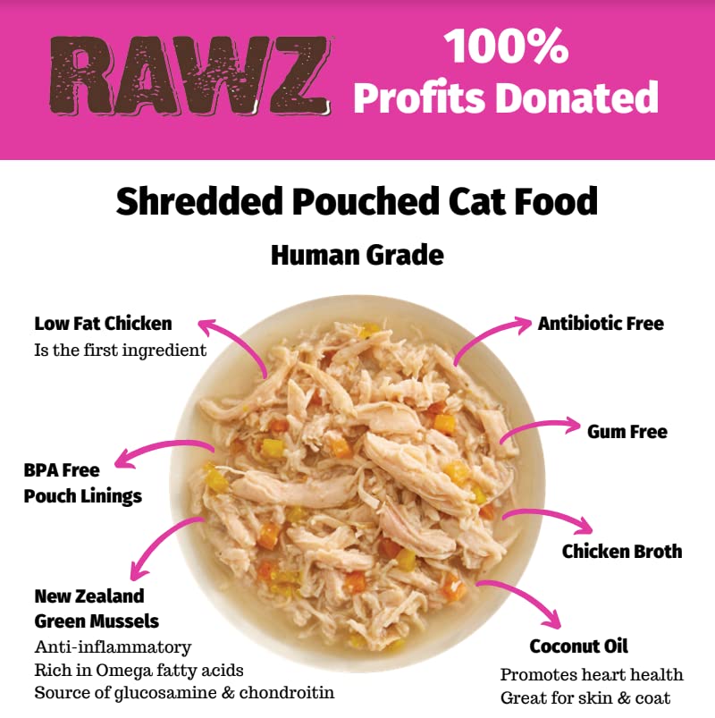 Rawz® Shredded Chicken Breast & Coconut Recipe 8/2.46 oz Pouches
