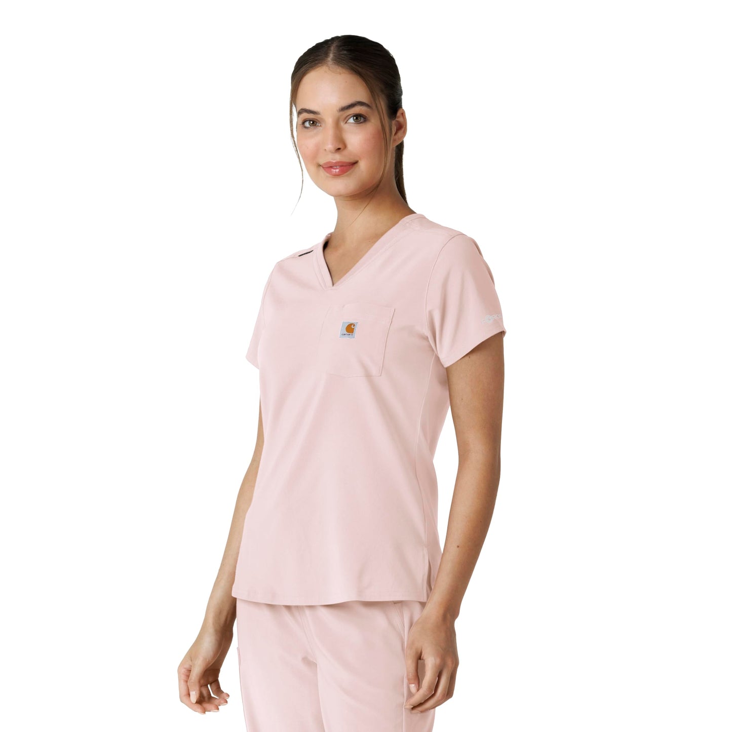 Carhartt Women's Tuck-in Scrub Top - Soft Rose, 2X